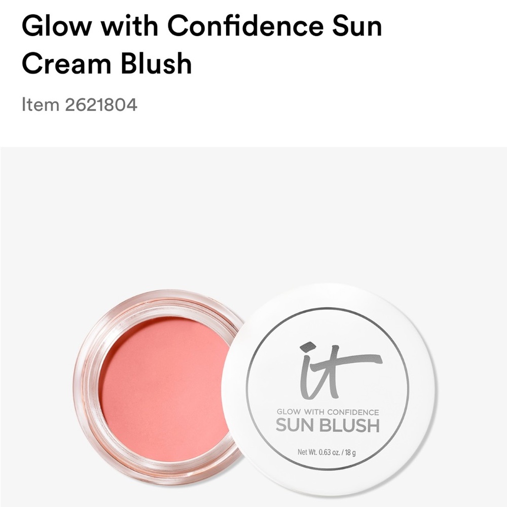 it Cosmetics Glow with Confidence Cream Blush Sunlit 10